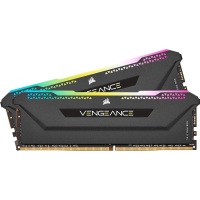 Corsair VENGEANCE RGB PRO SL 16GB (2 x 8GB) DDR4-3600 PC4-28800 CL18 Dual Channel Desktop Memory Kit CMH16GX4M2D3600 - Black